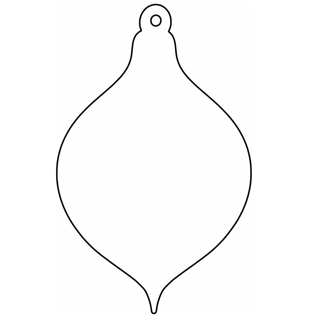 Laser Cut Oval Bulb Ornament Blank Vector