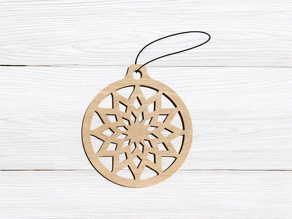 Laser Cut Snowflake Ball Christmas Decoration Vector