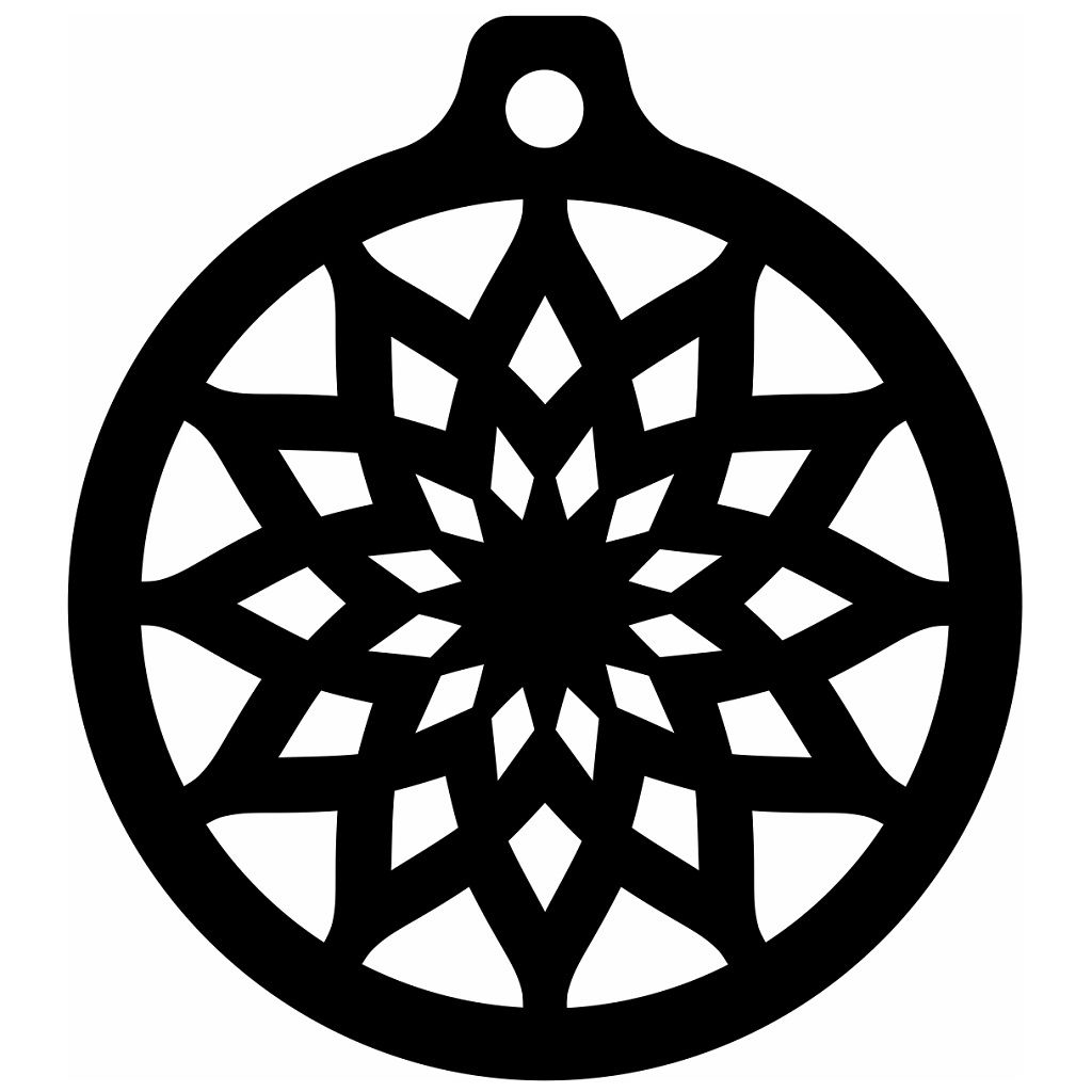 Laser Cut Snowflake Ball Christmas Decoration Vector