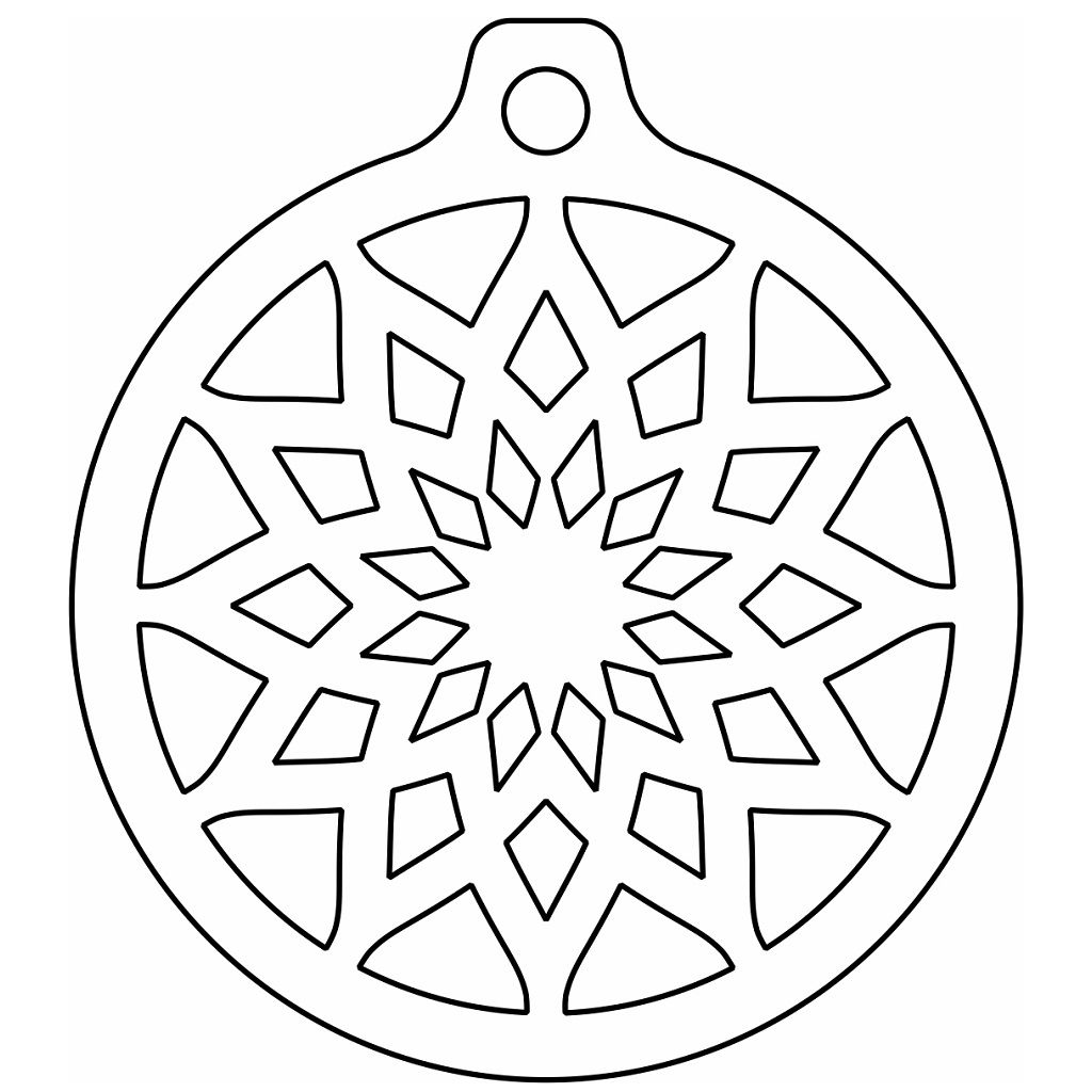 Laser Cut Snowflake Ball Christmas Decoration Vector