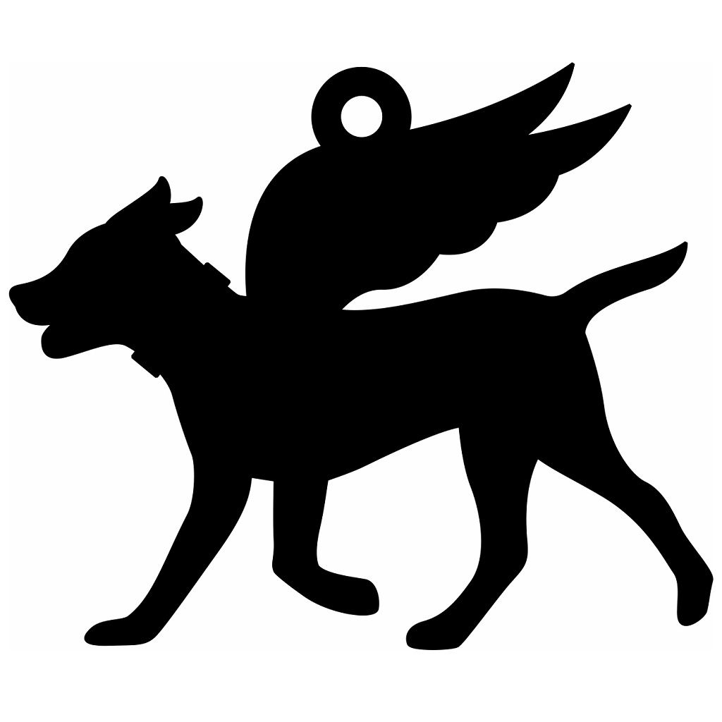 Laser Cut Dog Memorial Christmas Ornament Blank Craft Vector