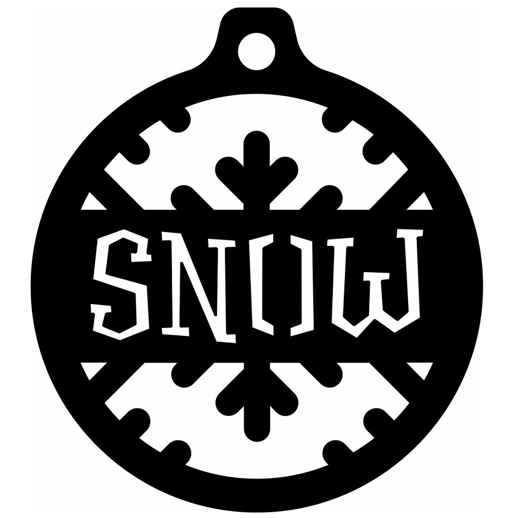 Laser Cut Snow Ball Ornament Vector