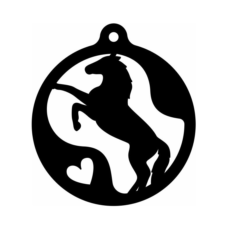 Laser Cut Equestrian Christmas Ornament Vector