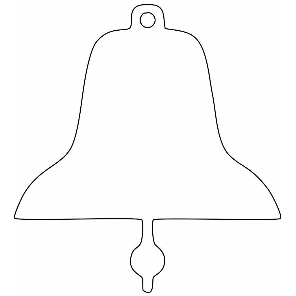 Laser Cut Bell Shaped Christmas Tree Ornament Vector