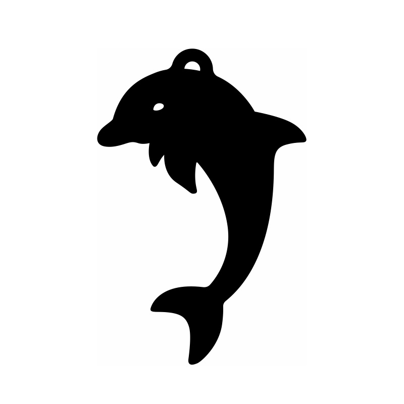 Laser Cut Dolphin Christmas Ornament Vector