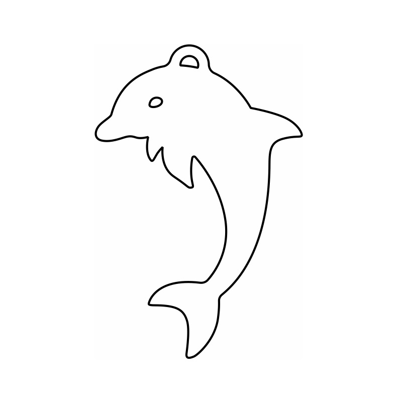 Laser Cut Dolphin Christmas Ornament Vector