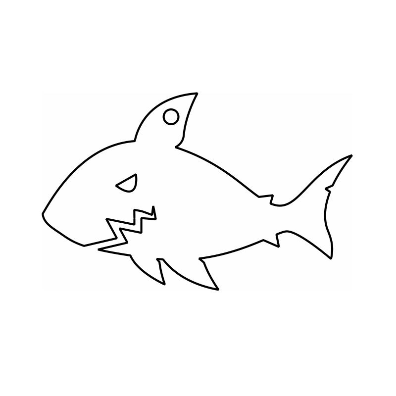 Laser Cut Shark Christmas Ornament Vector