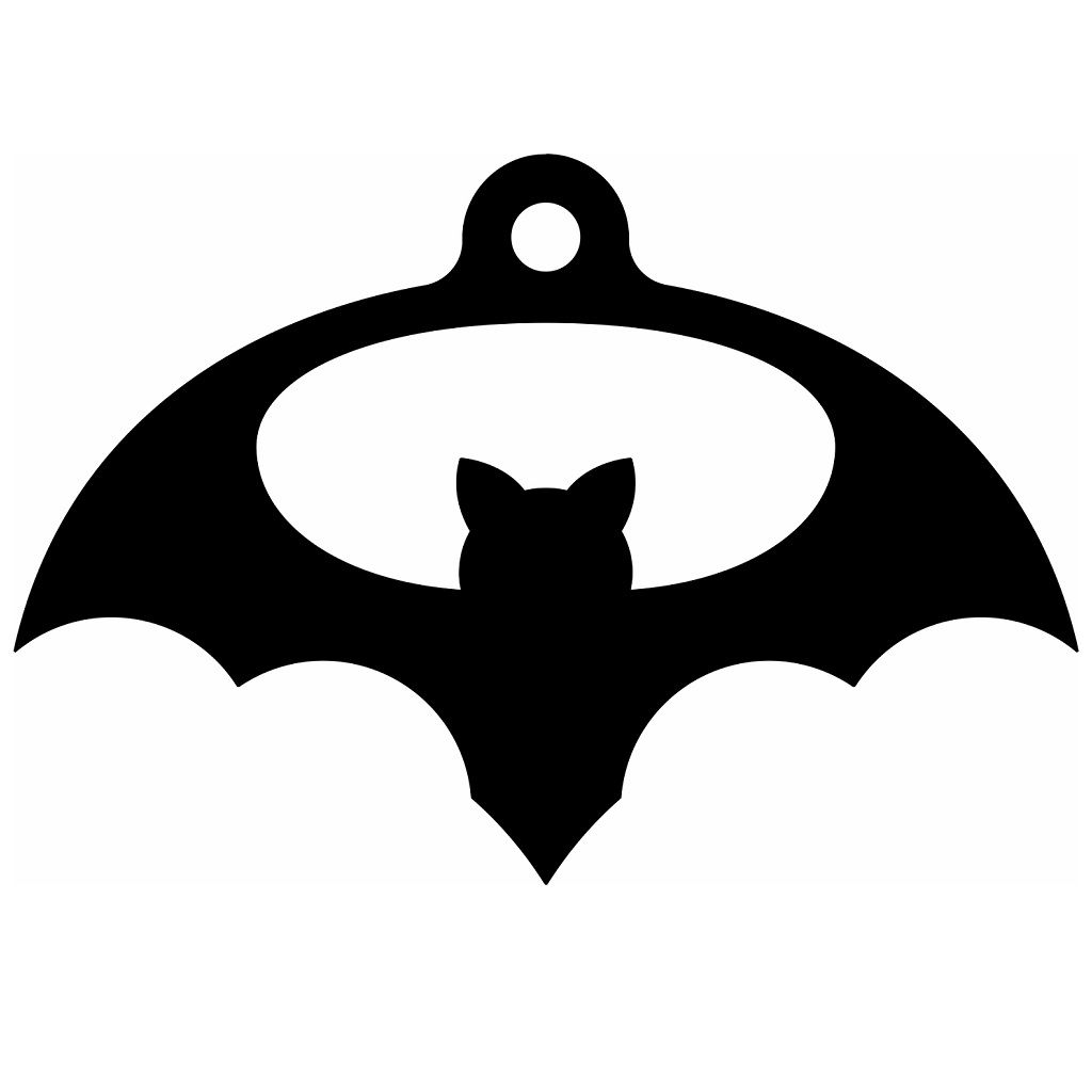 Laser Cut Bat Halloween Ornament Vector