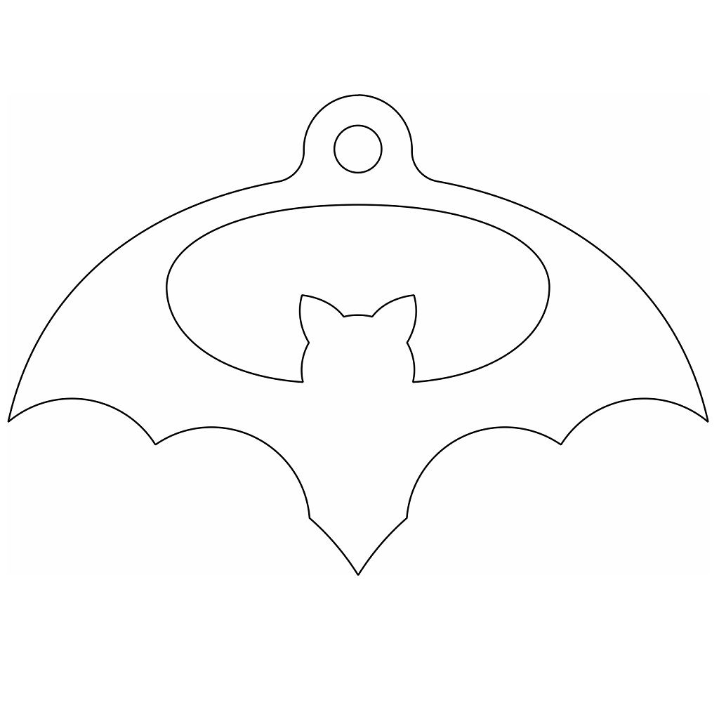 Laser Cut Bat Halloween Ornament Vector