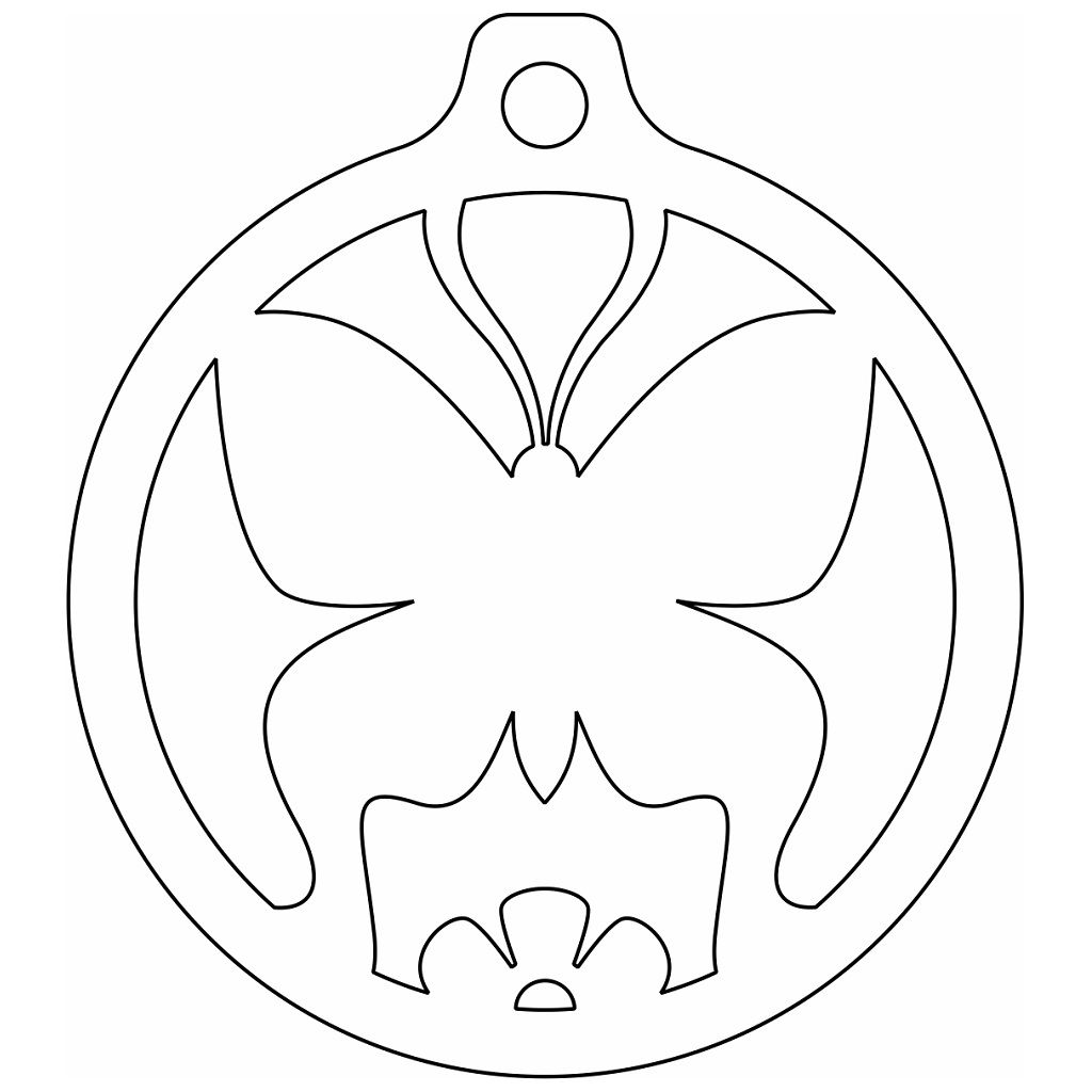 Laser Cut Butterfly Christmas Ball Vector