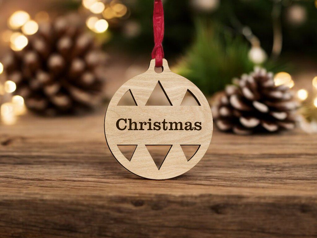 Laser Cut Custom Christmas Ornament Vector
