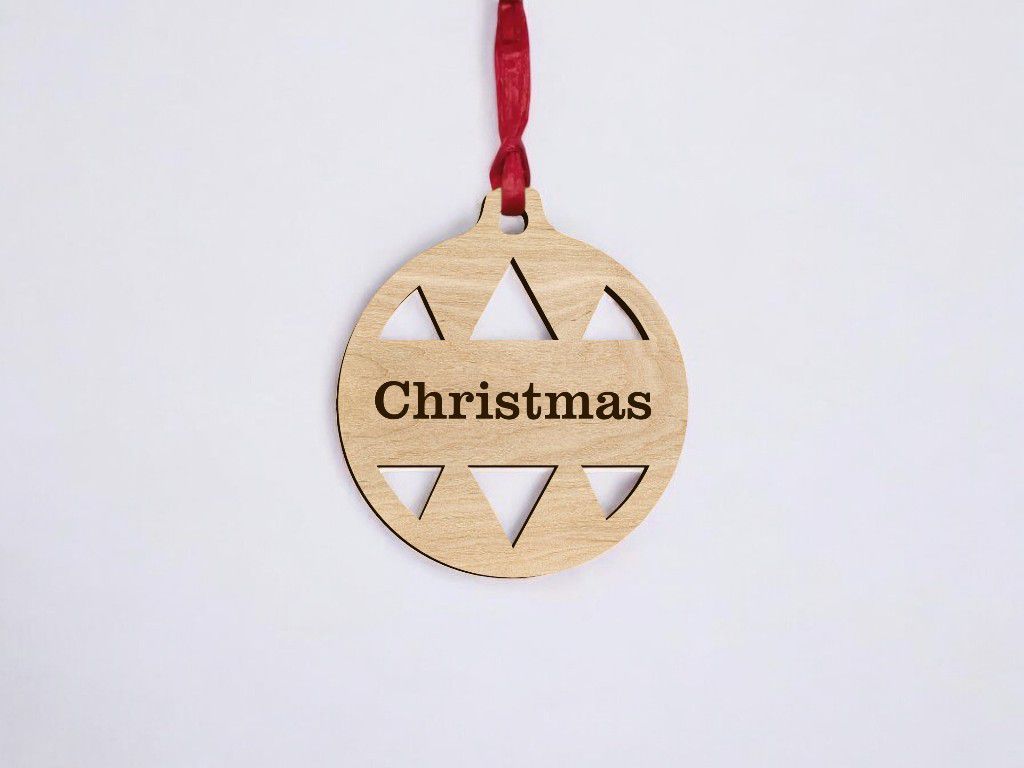 Laser Cut Custom Christmas Ornament Vector