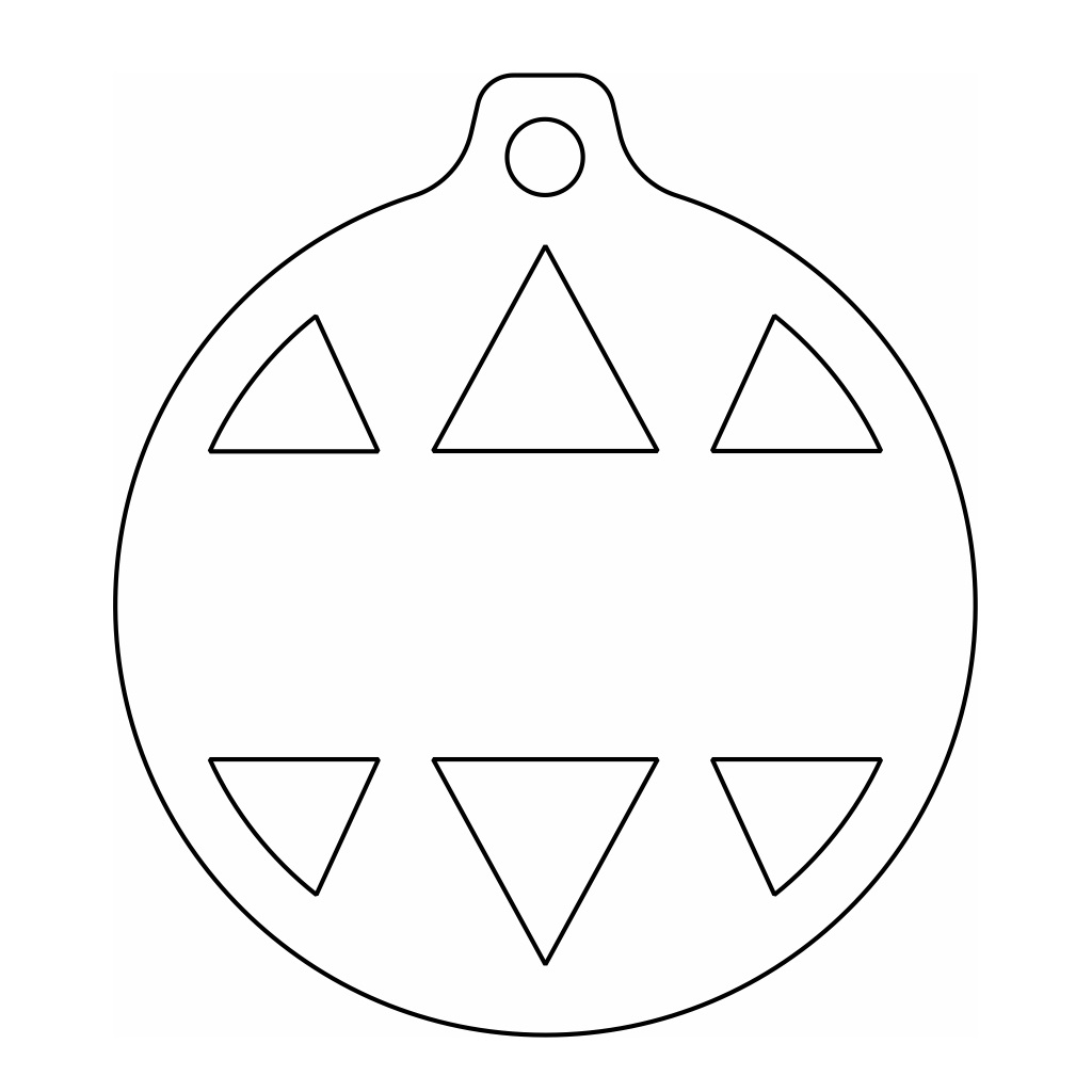 Laser Cut Custom Christmas Ornament Vector