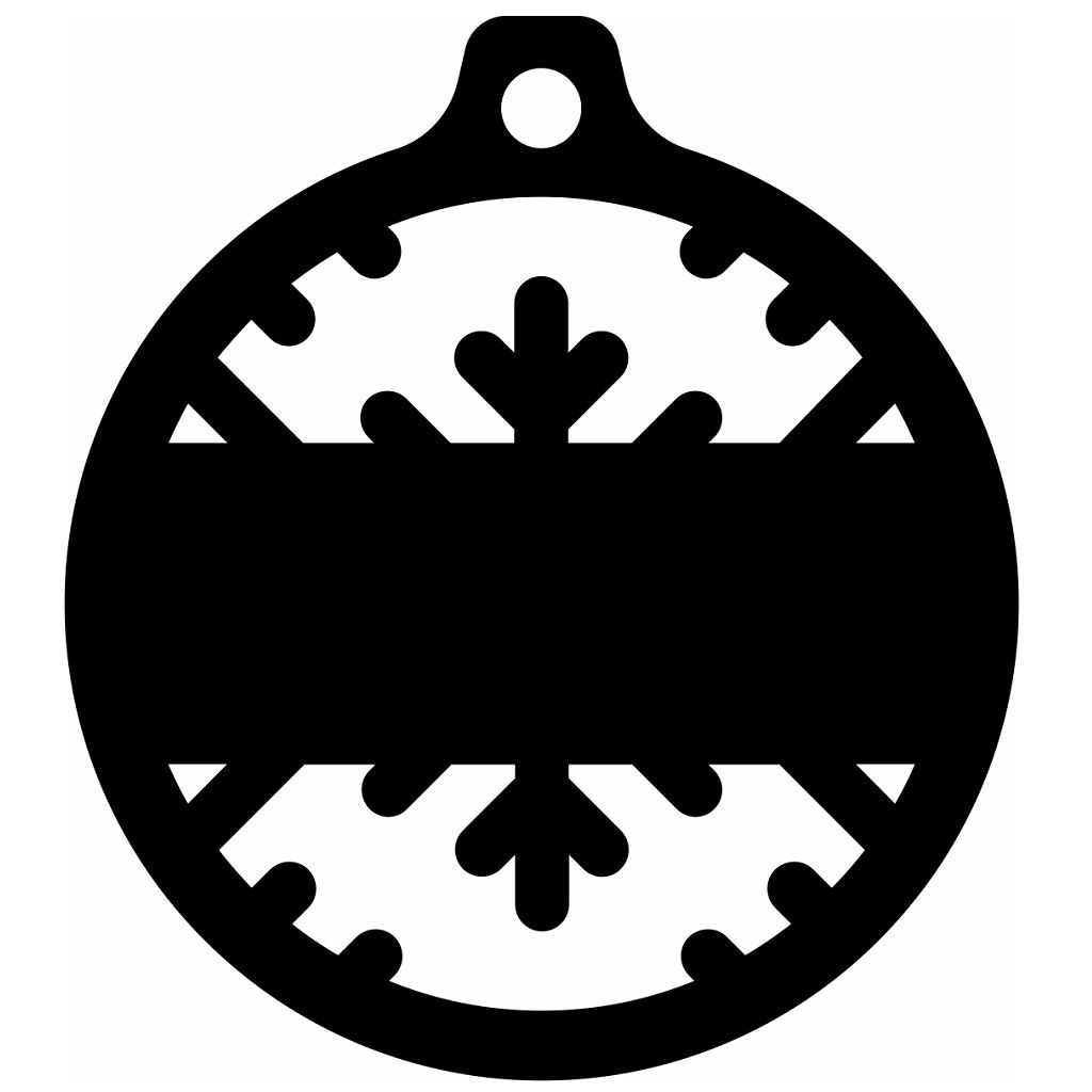 Laser Cut Personalised Christmas Tree Bauble Vector