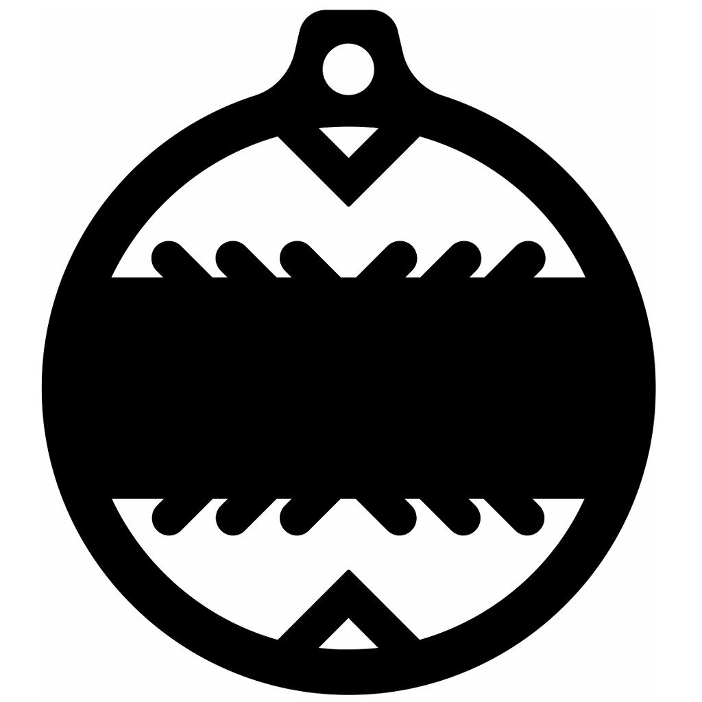 Laser Cut Personalized Name Christmas Ball Vector