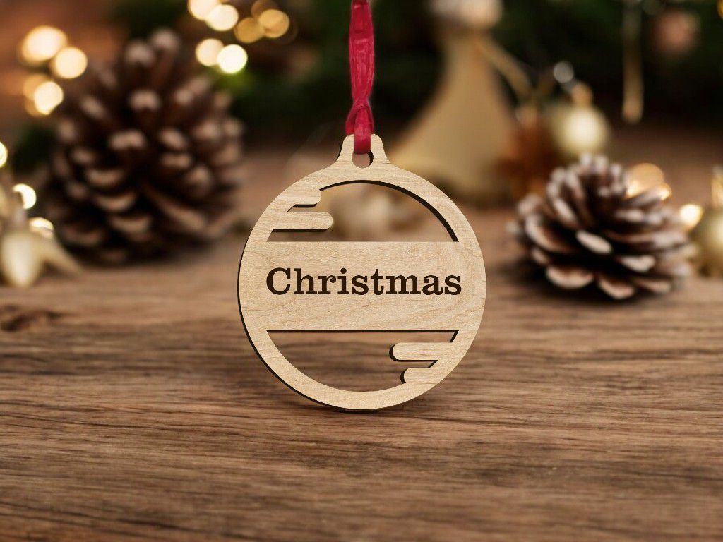 Laser Cut Unique Personalized Christmas Ornament Vector