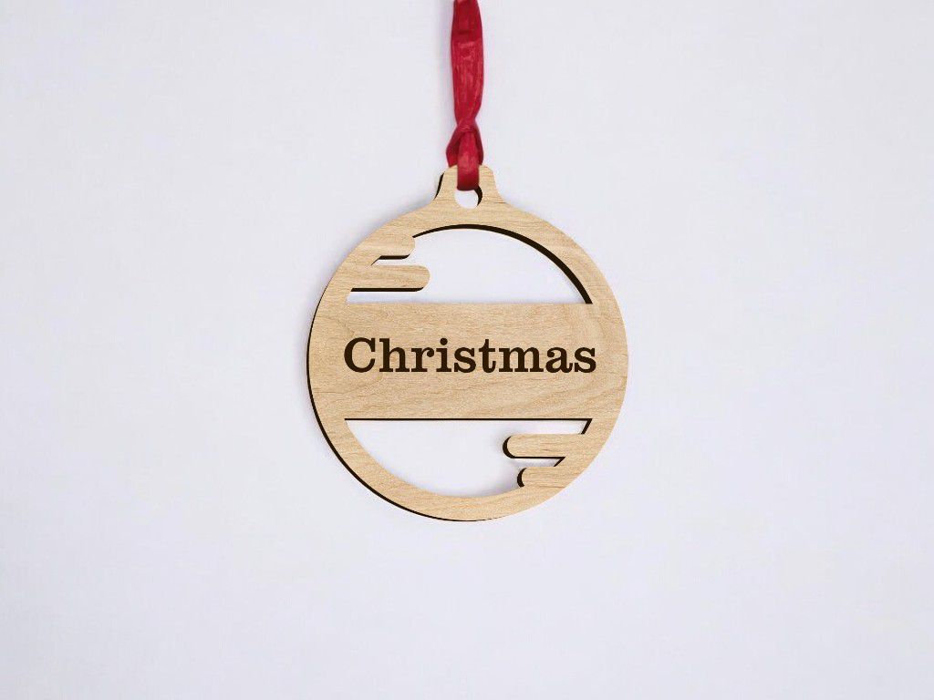 Laser Cut Unique Personalized Christmas Ornament Vector