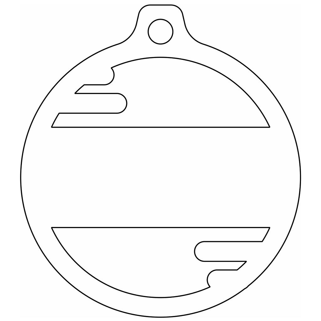Laser Cut Unique Personalized Christmas Ornament Vector