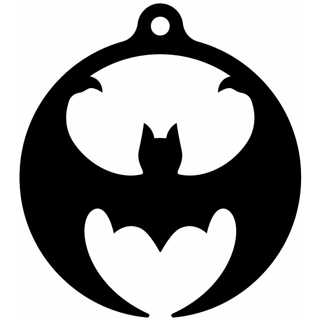 Laser Cut Halloween Bat Ornament for Craft Vector
