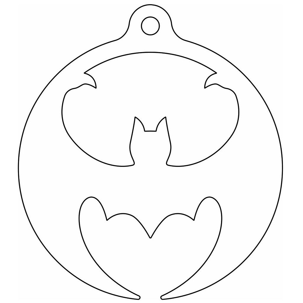 Laser Cut Halloween Bat Ornament for Craft Vector