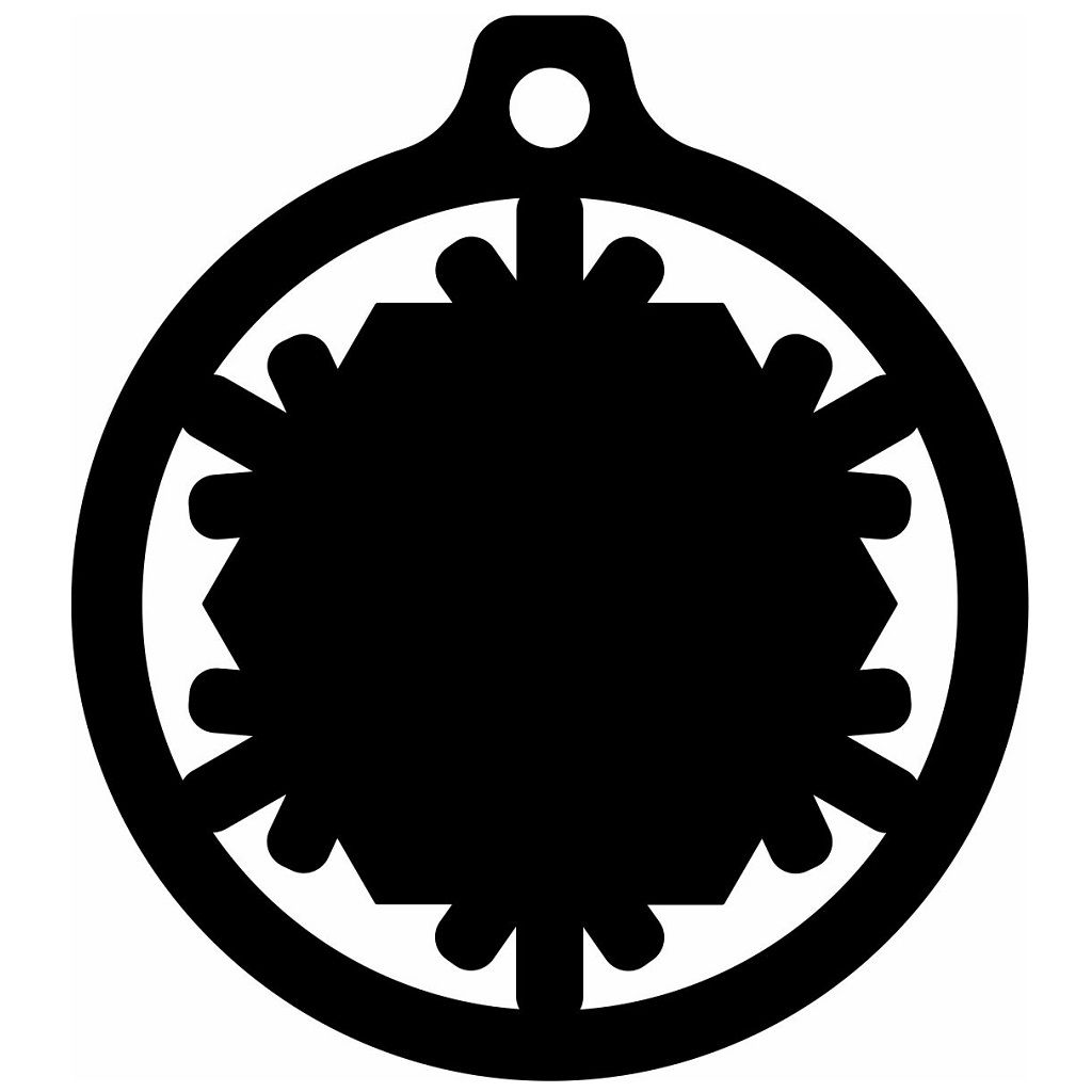 Laser Cut Christmas Snowflake Ball Blank Vector