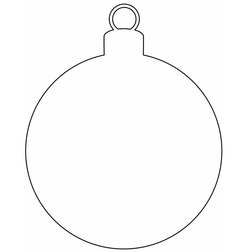 Laser Cut Circle Christmas Bauble Blank Vector