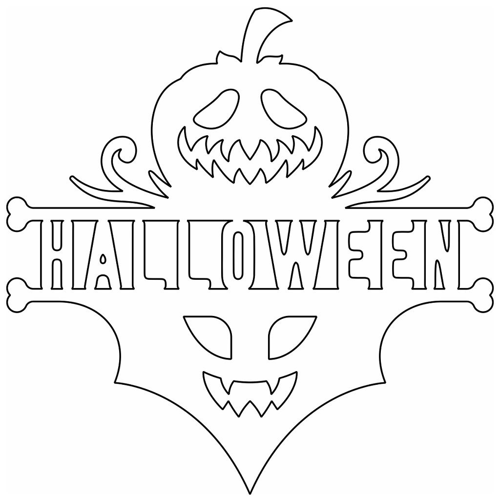 Laser Cut Halloween Decor Scary Sign Vector