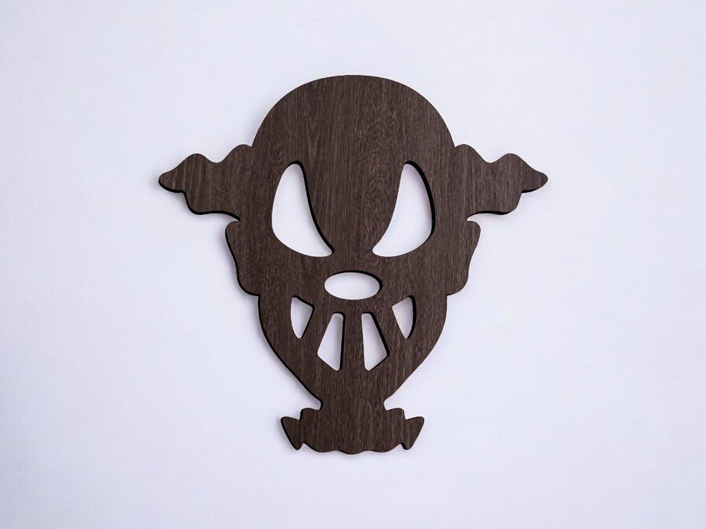 Laser Cut Scary Halloween Clown Vector