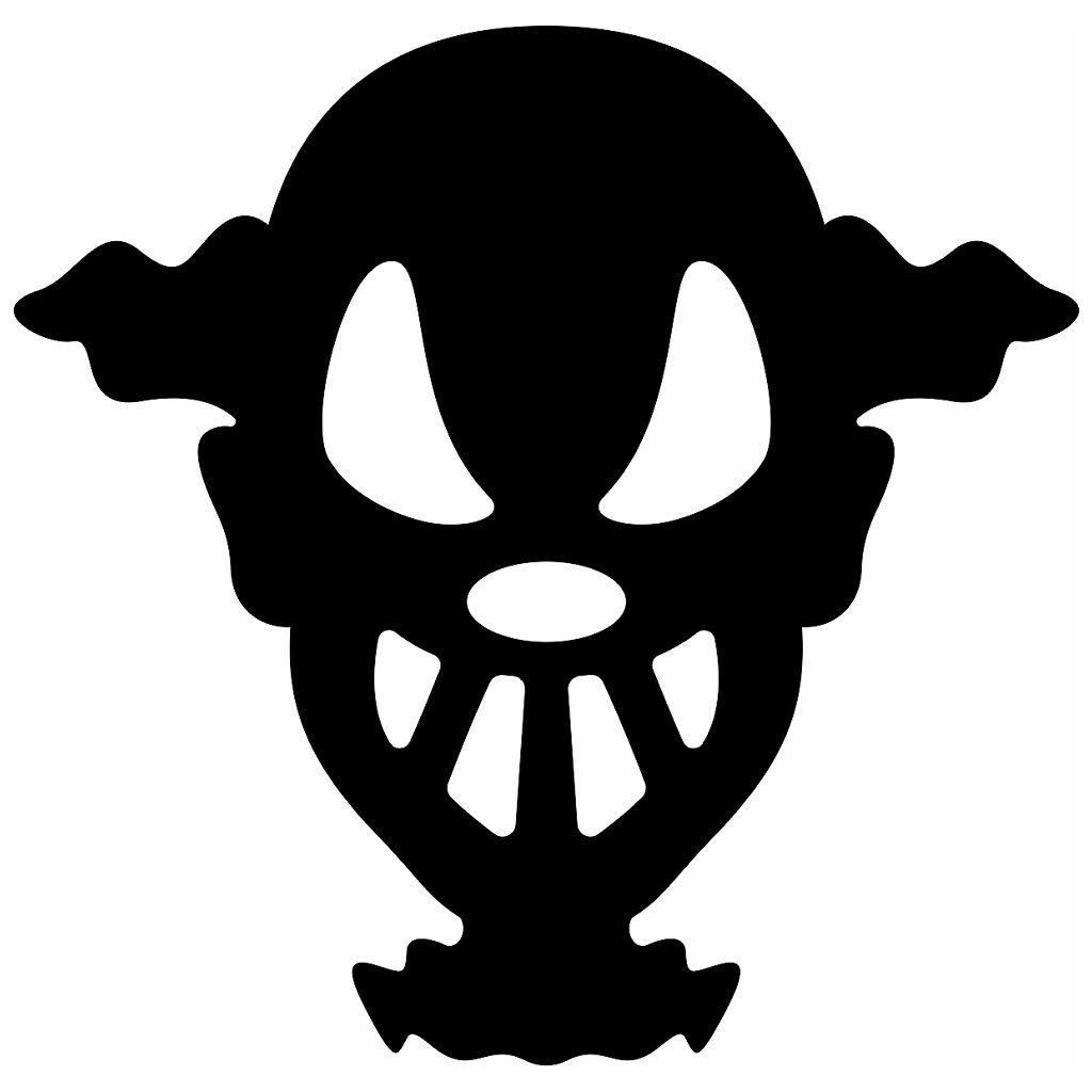 Laser Cut Scary Halloween Clown Vector
