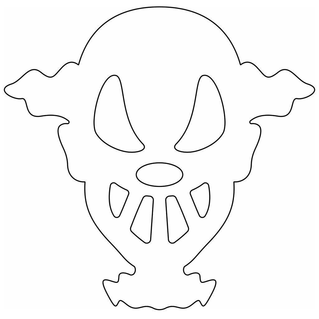 Laser Cut Scary Halloween Clown Vector