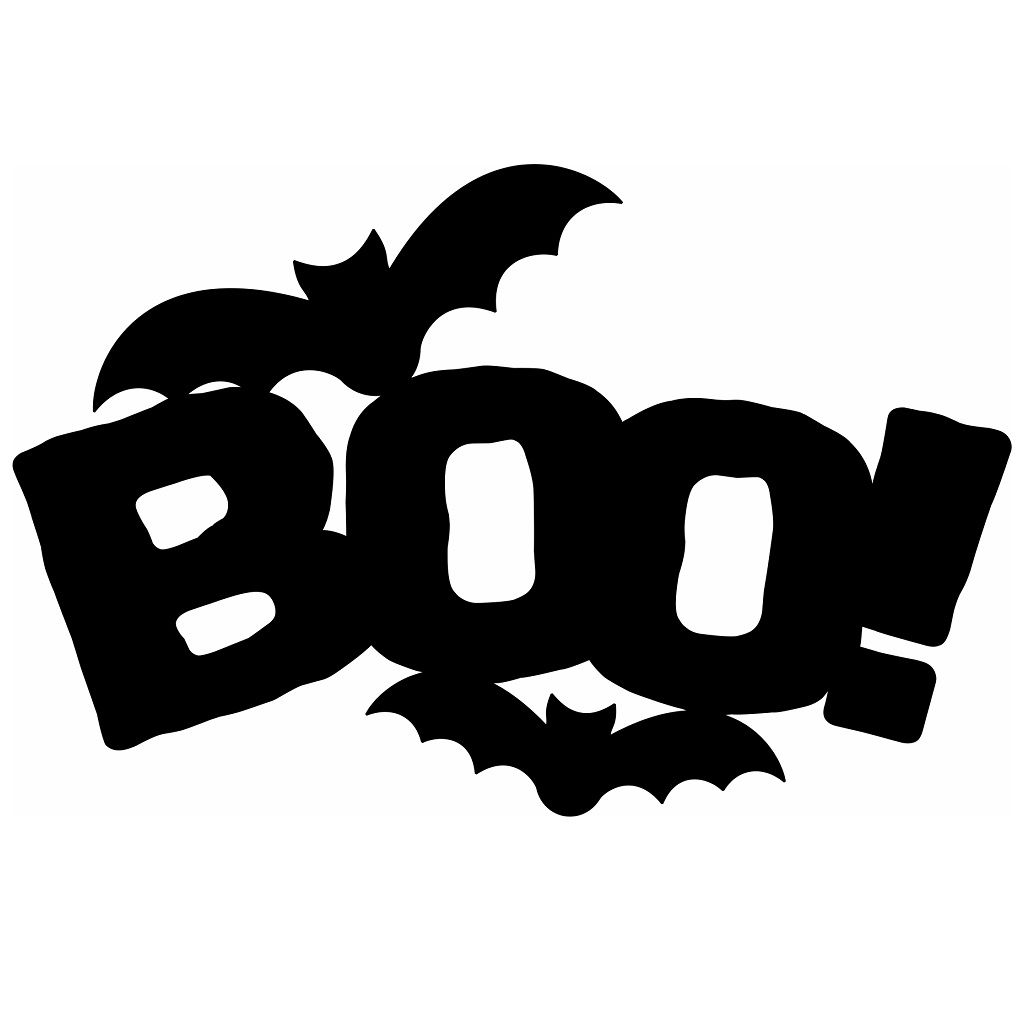 Laser Cut Halloween Boo Bats Decor Sign Vector