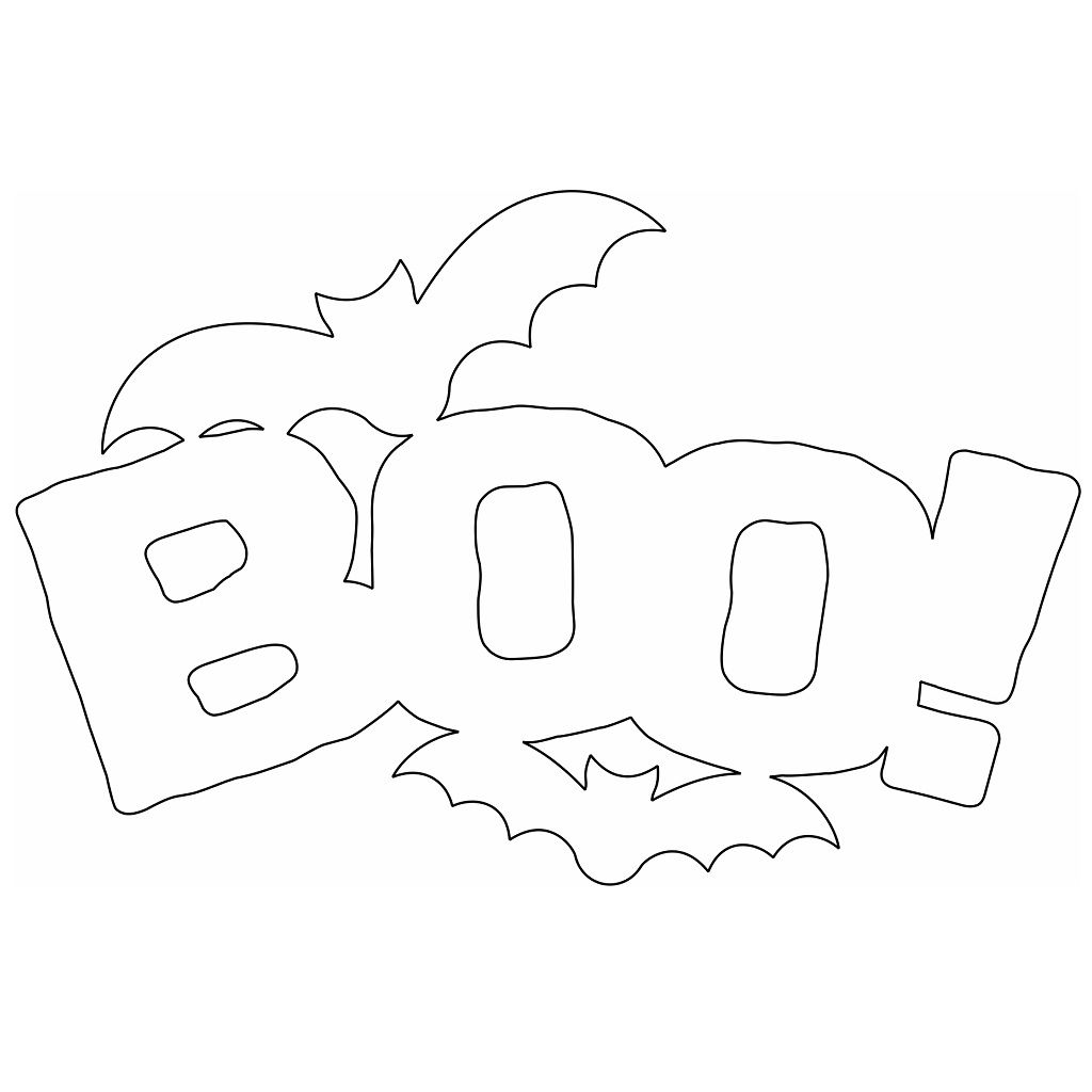 Laser Cut Halloween Boo Bats Decor Sign Vector