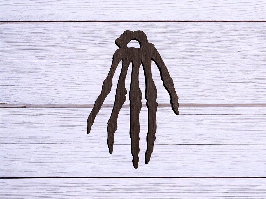 Laser Cut Halloween Monster Hand Craft Vector