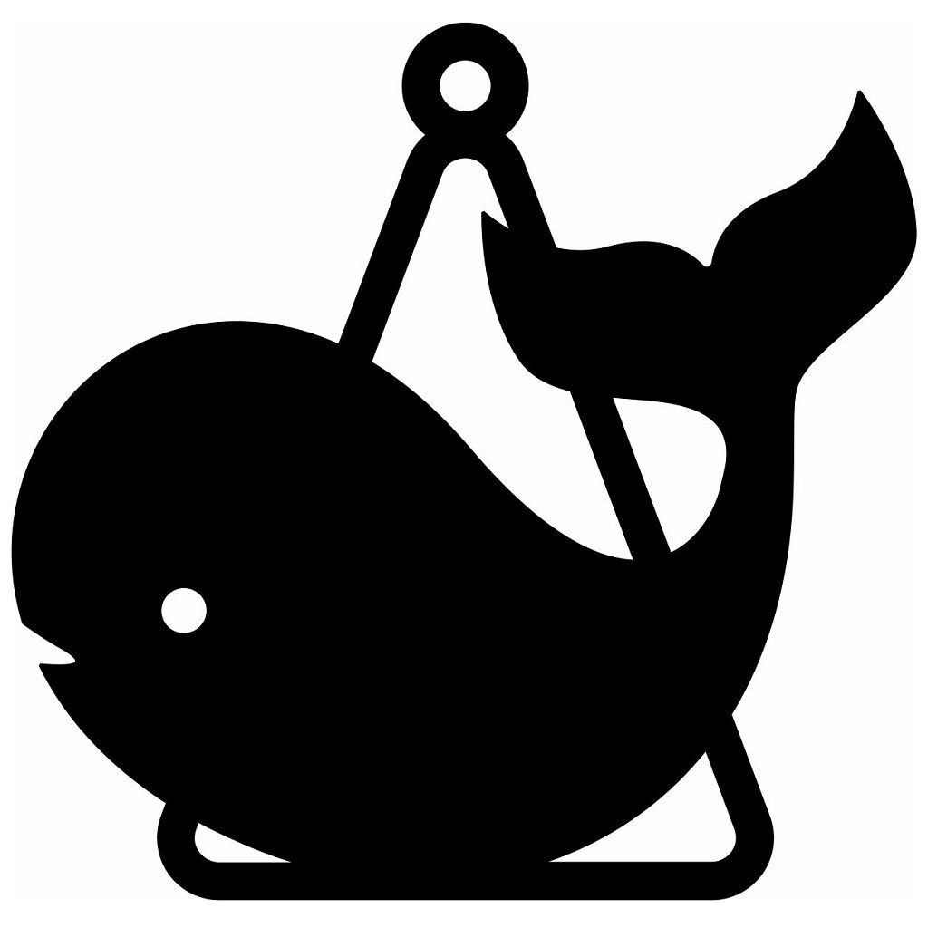 Laser Cut Whale Christmas Ornament Vector