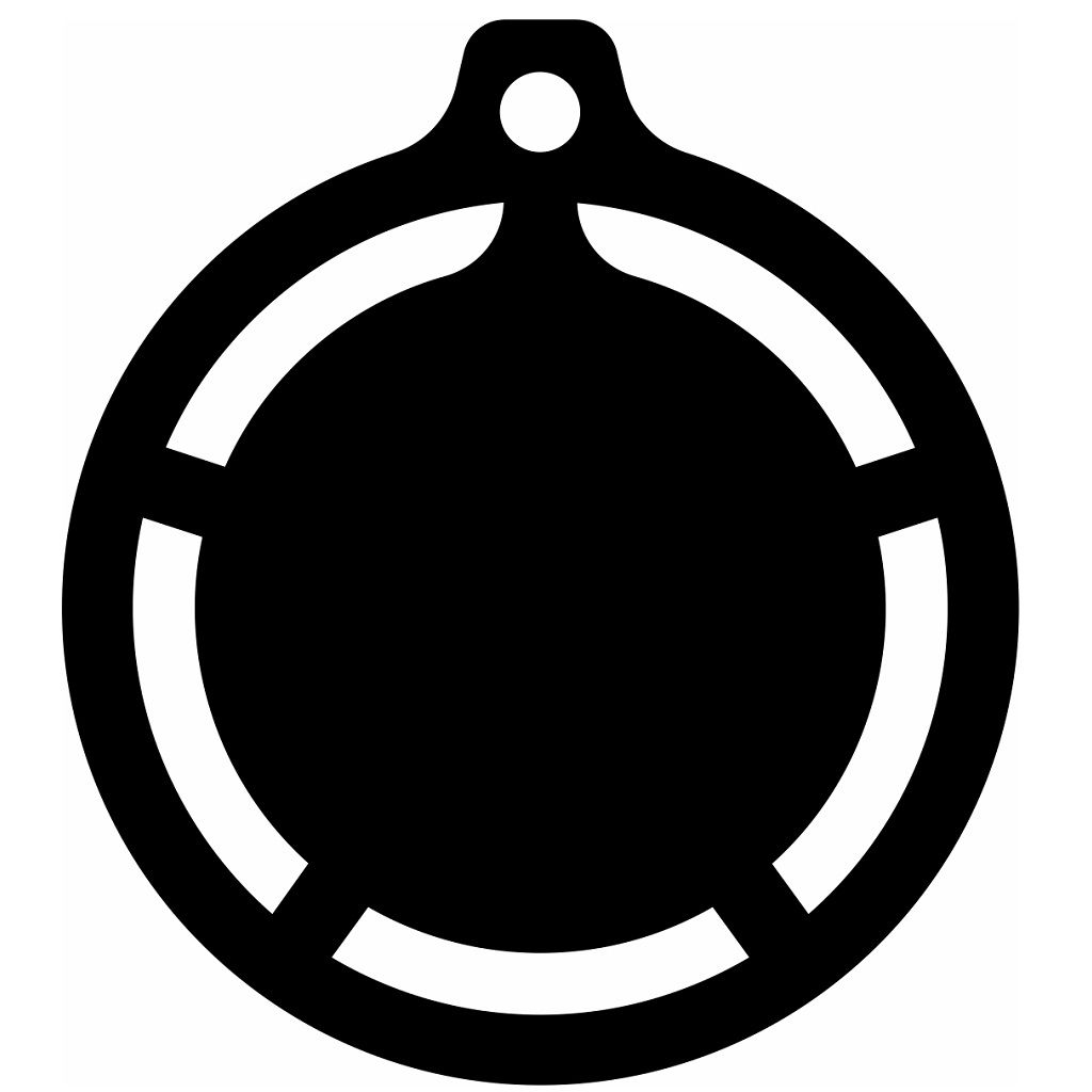 Laser Cut Circle Christmas Ornament Blank Vector