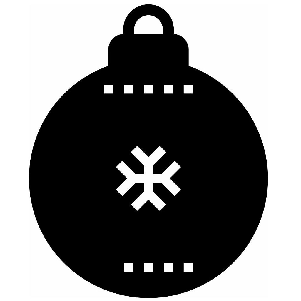 Laser Cut Festive Christmas Tree Ornament Vector