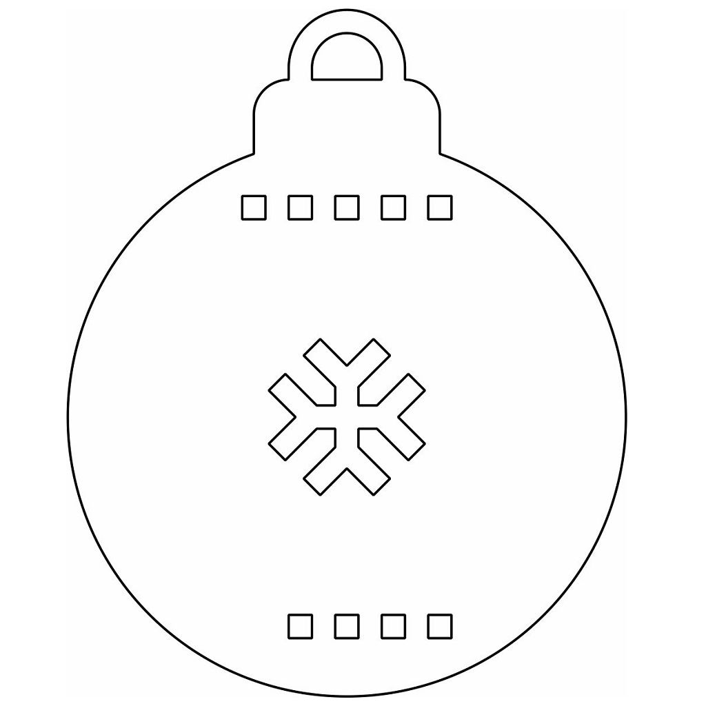 Laser Cut Festive Christmas Tree Ornament Vector