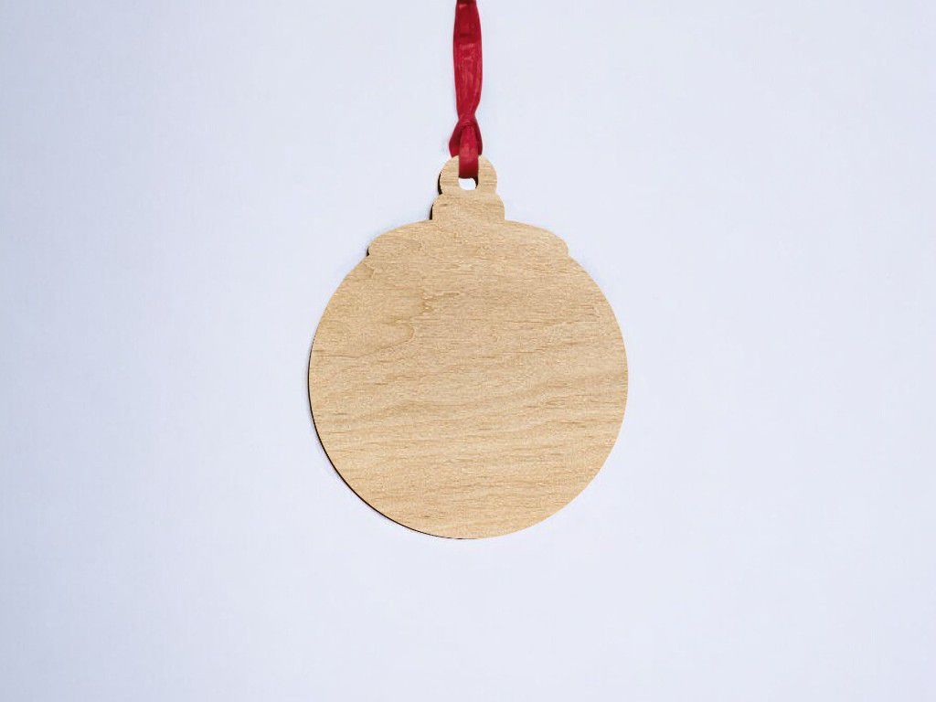 Laser Cut Blank Bauble Craft Christmas Decoration Vector