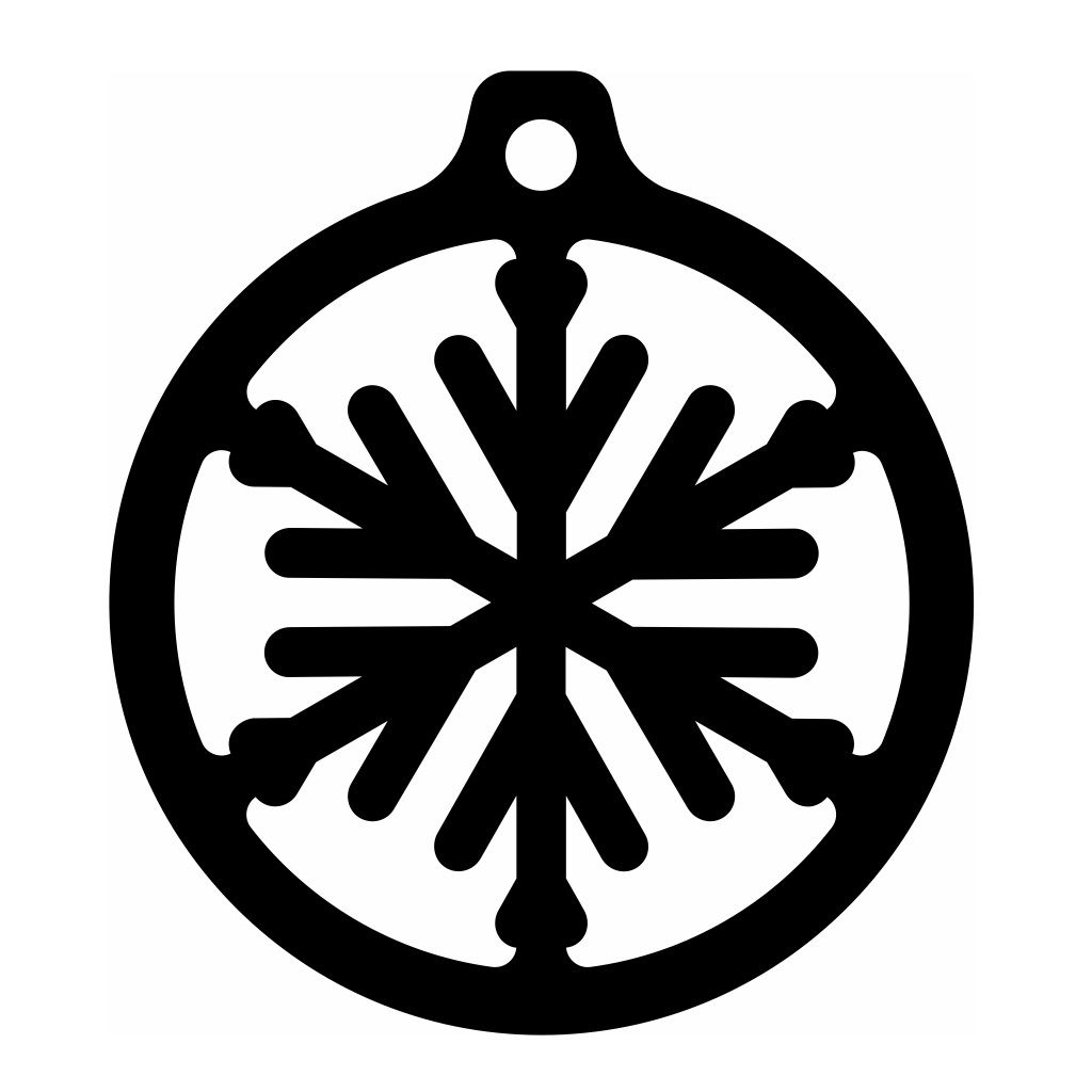 Laser Cut Snowflake Star Bauble Vector
