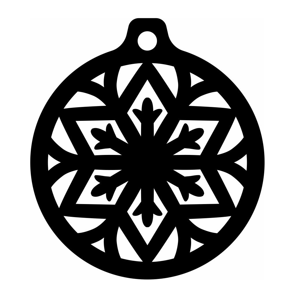 Laser Cut Snowflake Ball Vector