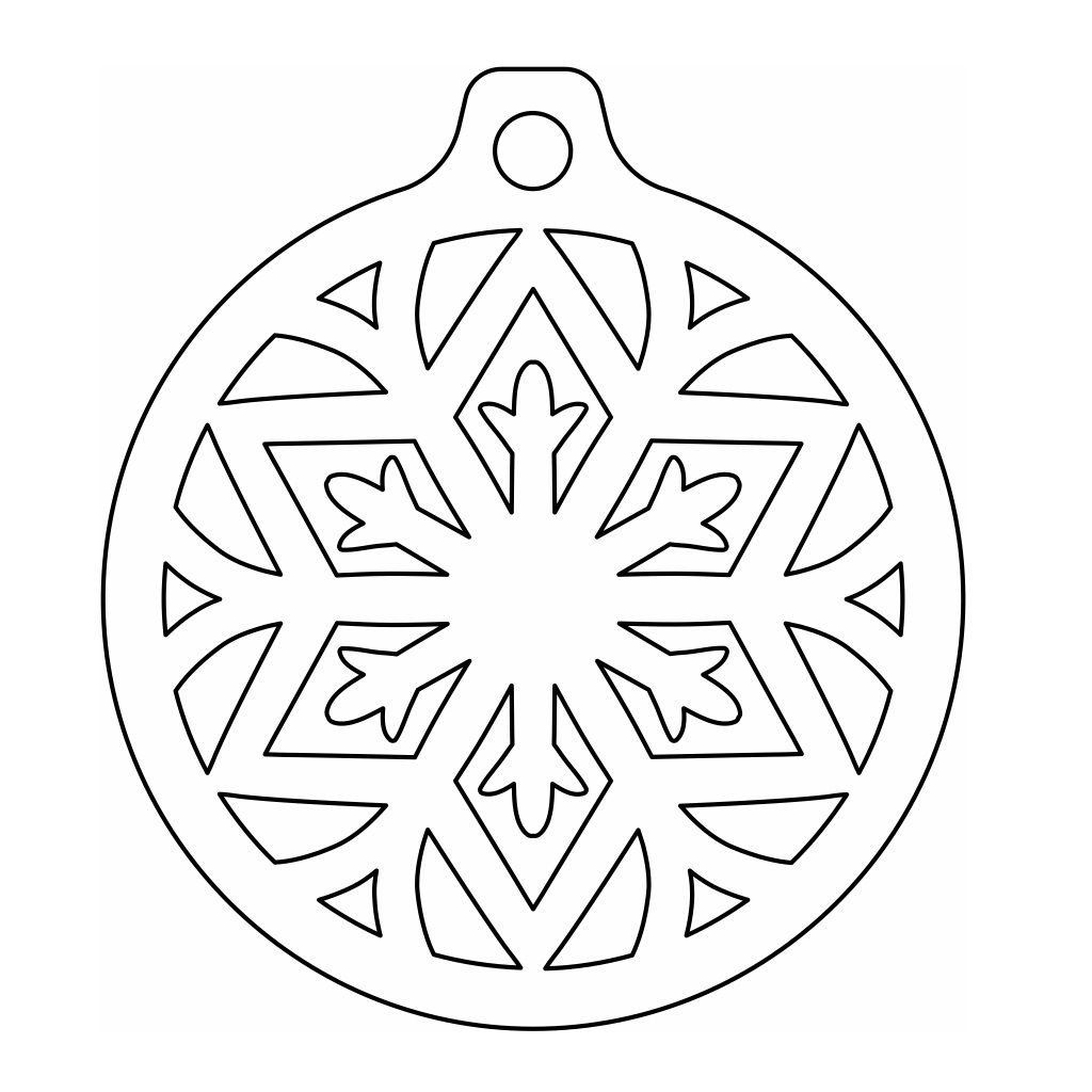Laser Cut Snowflake Ball Vector