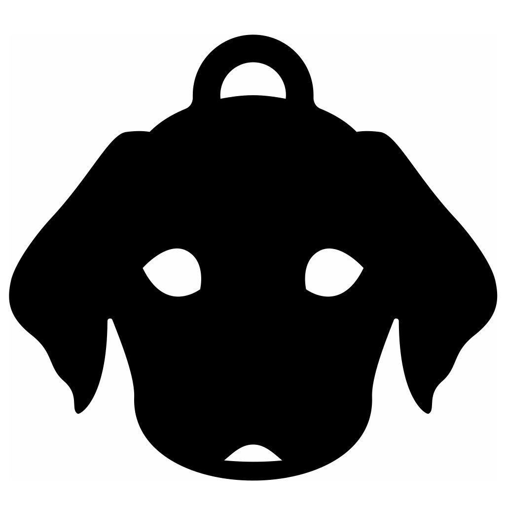 Laser Cut Puppy Dog Face Ornament Vector