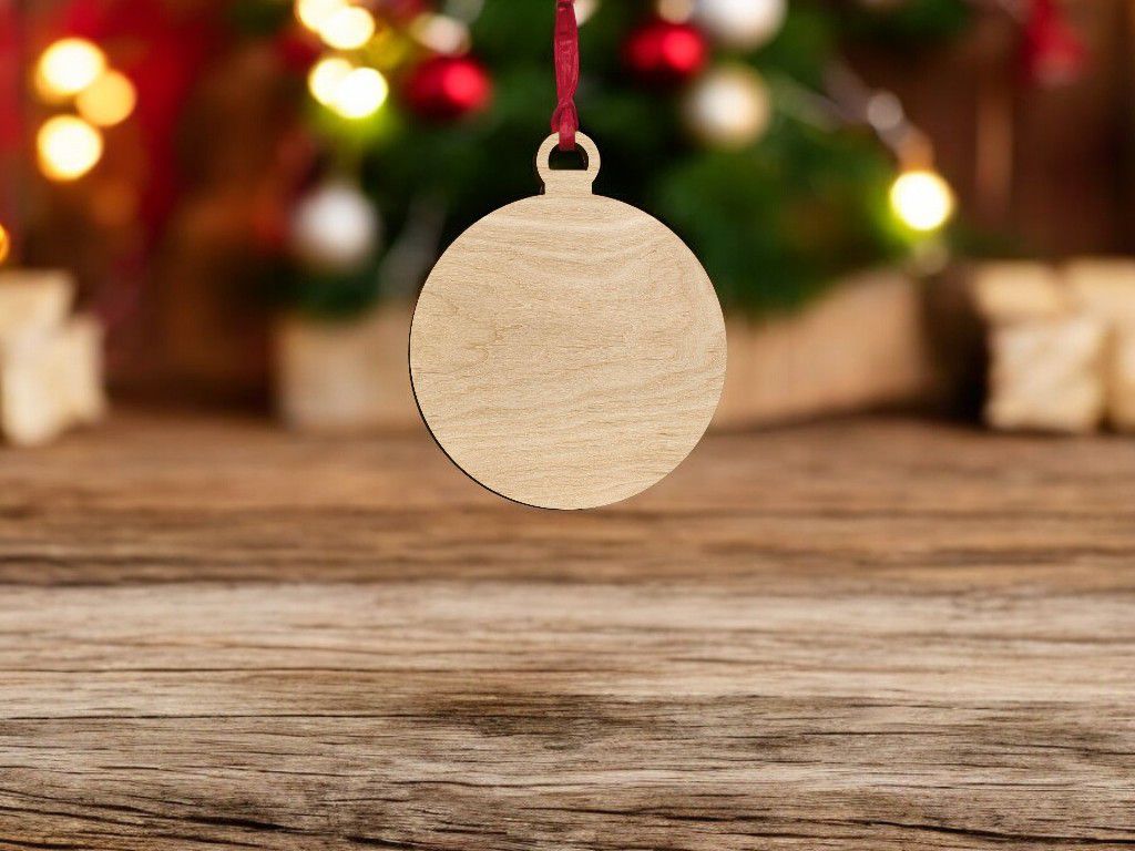 Laser Cut Christmas Bauble Blank Vector