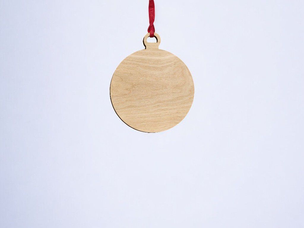 Laser Cut Christmas Bauble Blank Vector