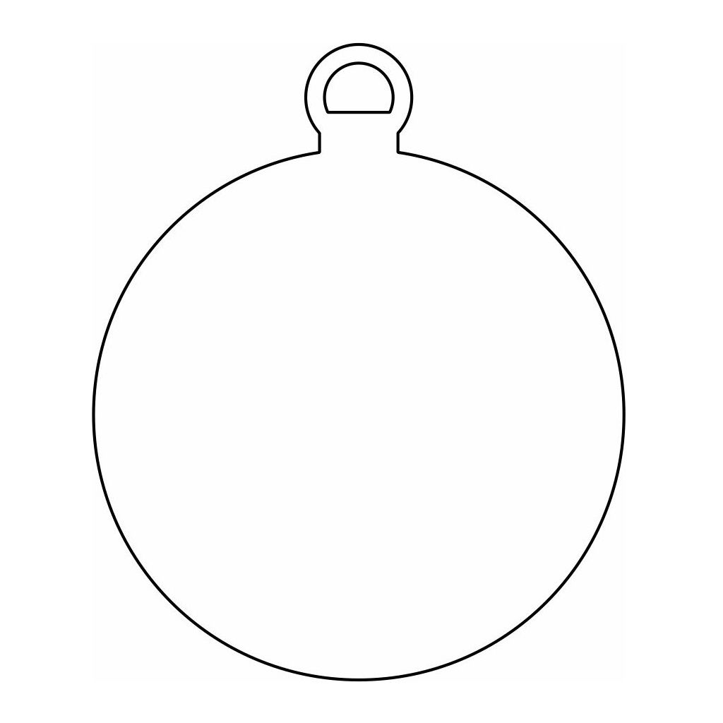 Laser Cut Christmas Bauble Blank Vector
