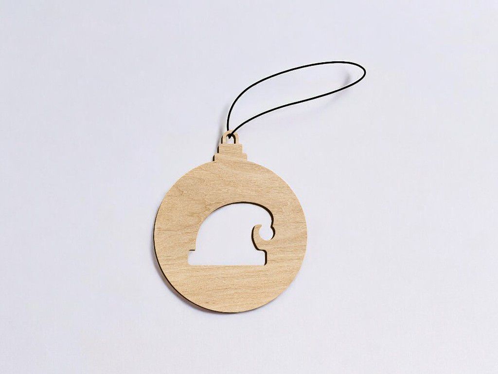 Laser Cut Elf Hat Christmas Bauble Vector