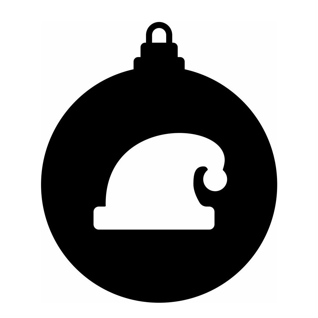 Laser Cut Elf Hat Christmas Bauble Vector