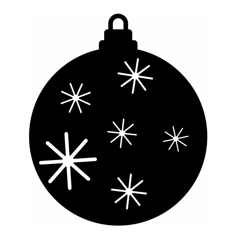 Laser Cut Holiday Christmas Ball Vector