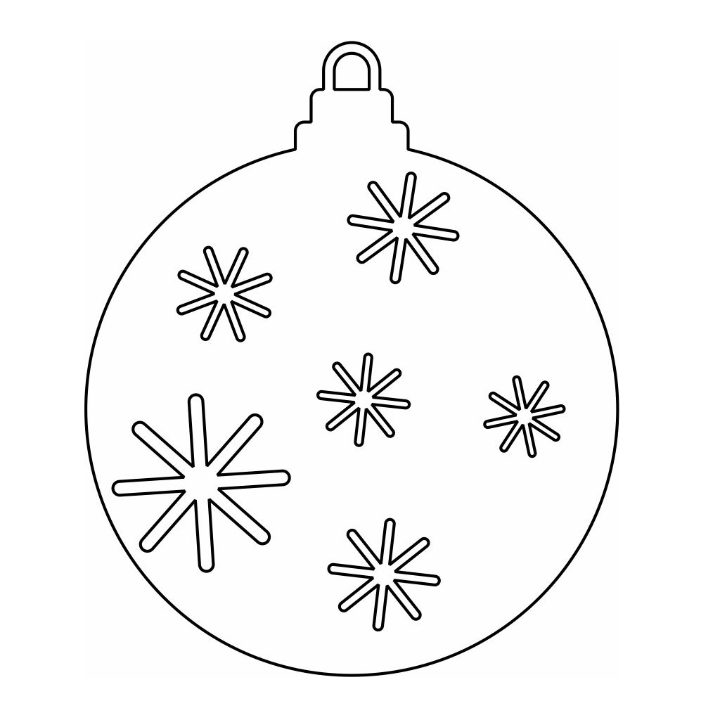 Laser Cut Holiday Christmas Ball Vector