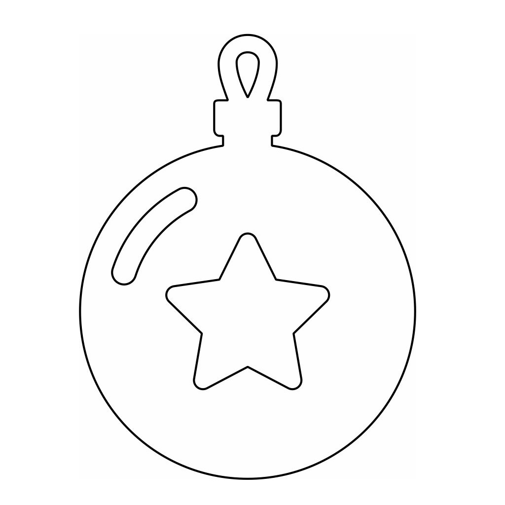 Laser Cut Star Bauble Vector